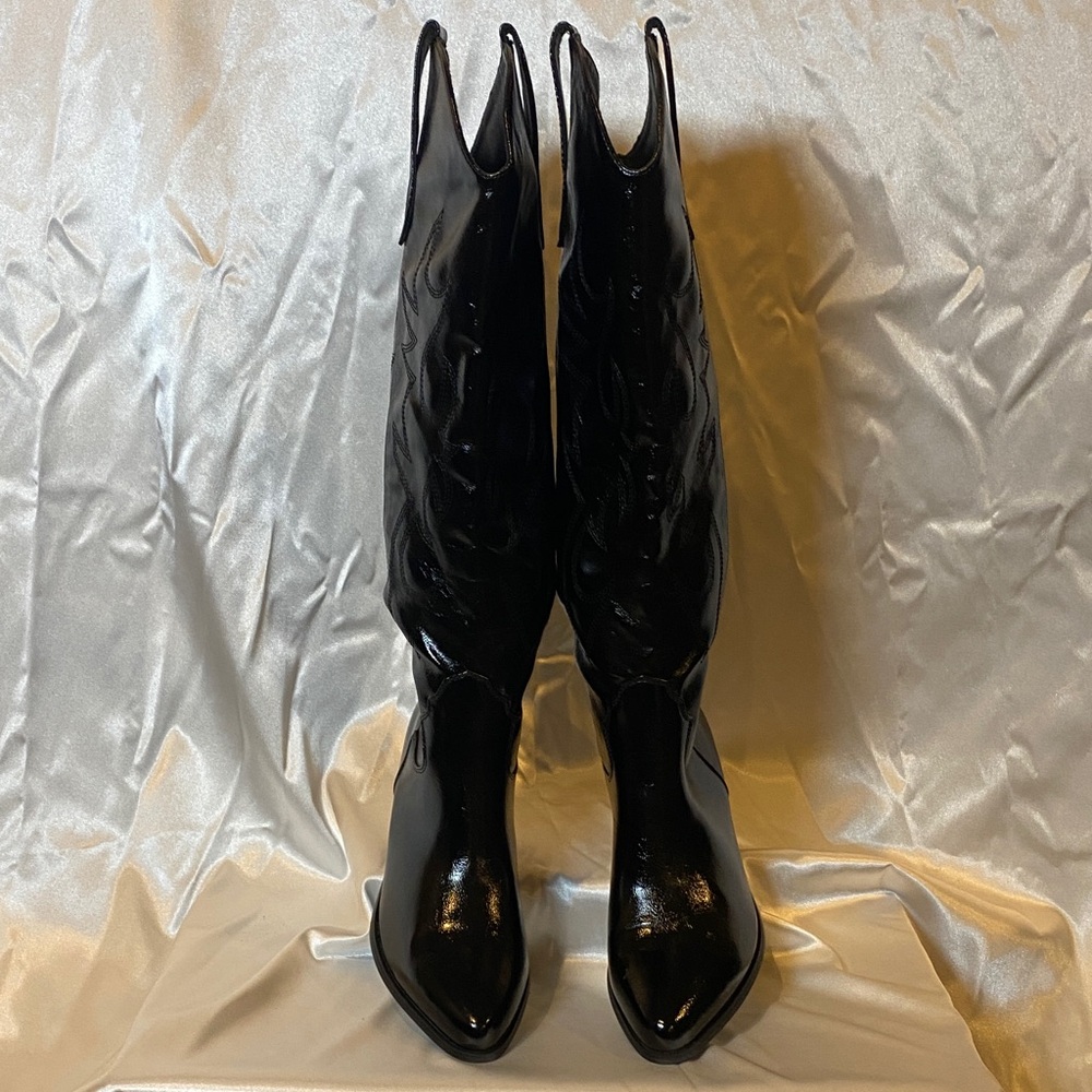 NWOT Bellini Black Heeled Cowboy Boots